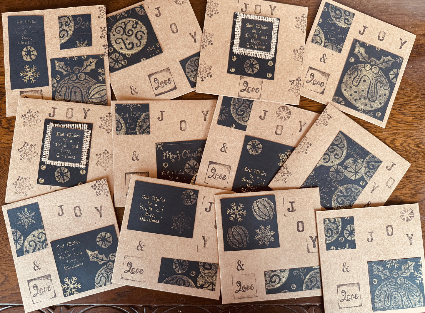 Unique Hand Made Christmas Cards 🤎🖤🤍